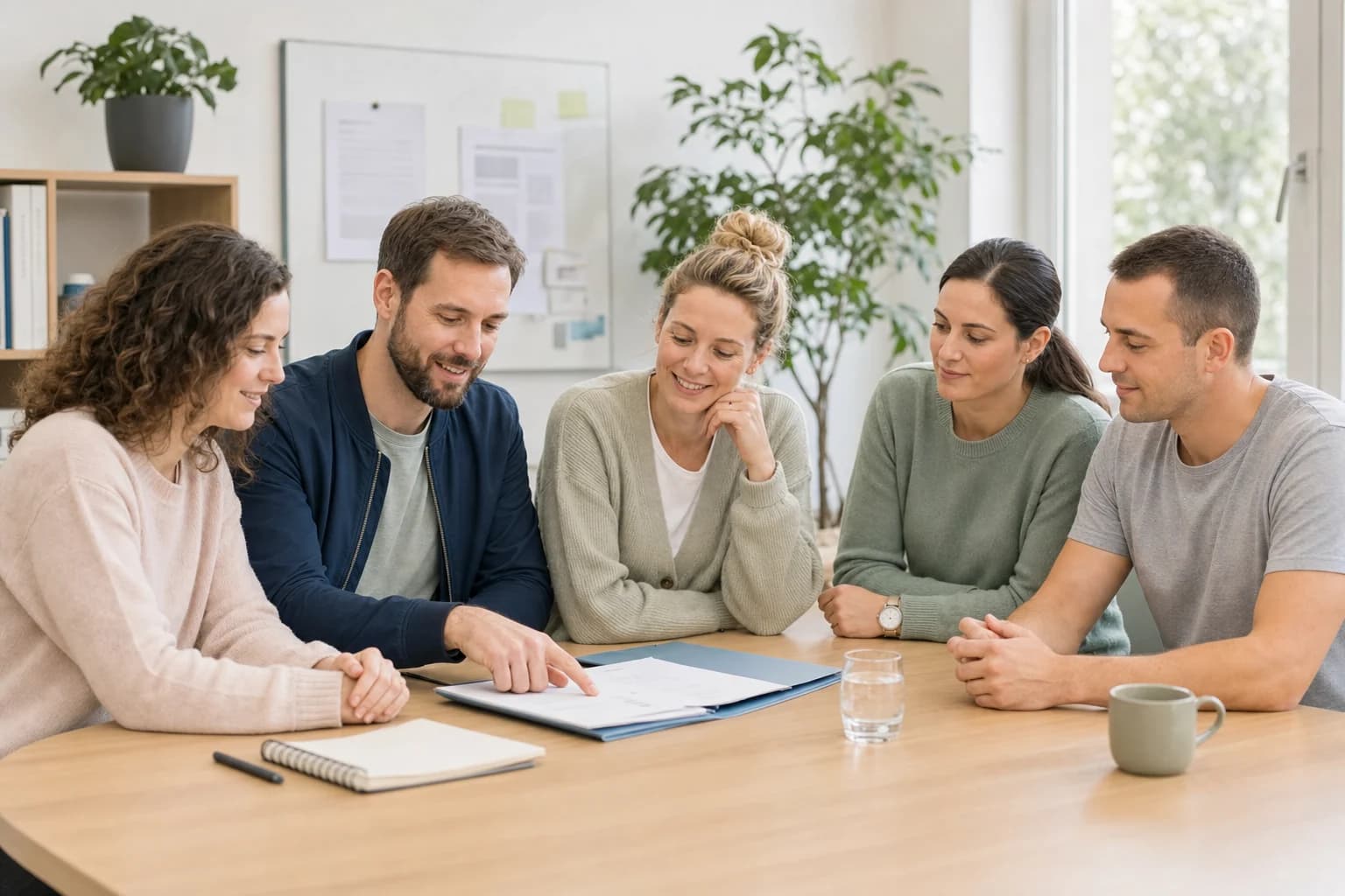 Das Lumina-Team bespricht gemeinsam die Betreuung von Klientinnen und Klienten